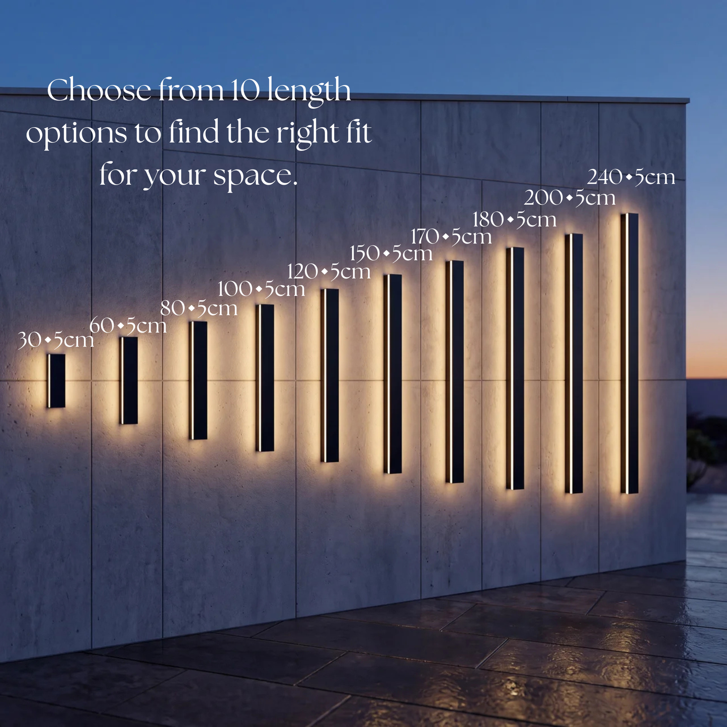 Modern Linear Outdoor Wall Light