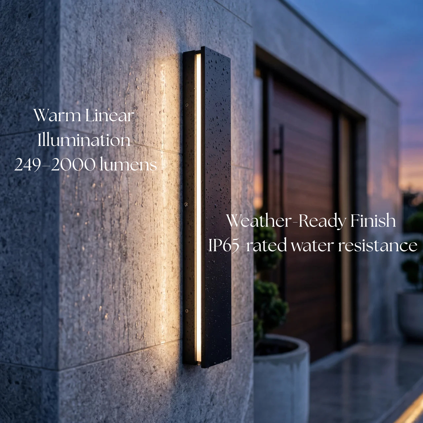 Modern Linear Outdoor Wall Light