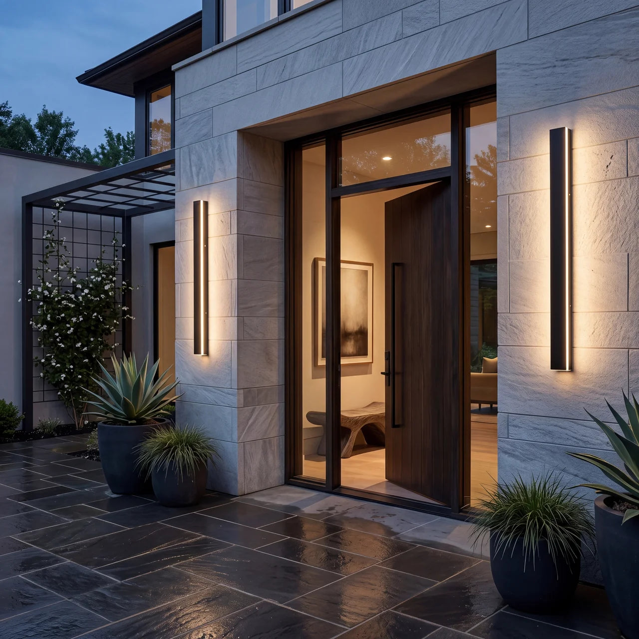 Modern Linear Outdoor Wall Light