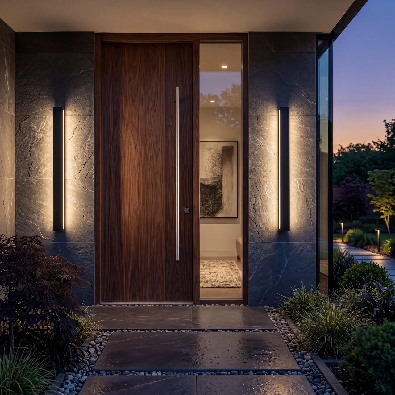Modern Linear Outdoor Wall Light